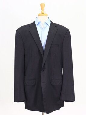 Samuelsohn 50L Gray Blazer Sport Coat Jacket 2-Button Solid Y921